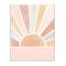 Stupell Industries Pink Tone Horizon Striped Sun Ray Landscape Wood Wall Plaque